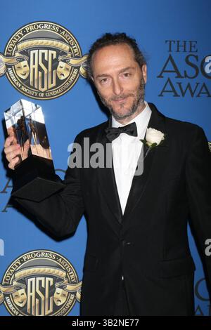 15. Februar 2016 - Century City, CA, USA - LOS ANGELES - 14. Februar: Emmanuel Lubezki bei den American Society of Cinematographers Awards 2016 im Century Plaza Hotel am 14. Februar 2016 in Century City, CA Foto via Newscom (Credit Image: © Kathy Hutchins/Newscom via ZUMA Press) Stockfoto