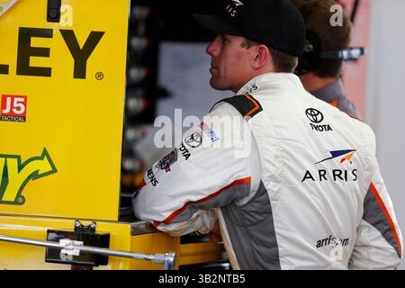 4. März 2016 – Las Vegas, NV, USA – Las Vegas, NV – 04. März 2016: Carl Edwards (19) trainiert für den Kobalt 400 auf dem Las Vegas Motor Speedway in Las Vegas, NV. (Kreditbild: © ASP/CSM via ZUMA Wire) Stockfoto