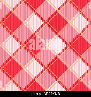 Pinkfarbene Picknick-Karomuster. Nahtloses Vektor-Muster für Tischdecke, Kleid, Rock, Serviette oder anderes Textildesign. Stock Vektor