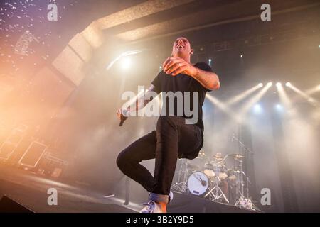 28. November 2015 - San Antonio, Texas, USA - Parkway Drive tritt im Aztec Theatre in San Antonio, Tx auf (28.11.15). Foto von WINSTON MCCALL. (Bild: © Michael Mullenix via ZUMA Wire) Stockfoto