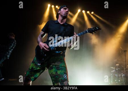 28. November 2015 - San Antonio, Texas, USA - Parkway Drive tritt im Aztec Theatre in San Antonio, Tx auf (28.11.15). Foto von LUKE KILPATRICK. (Bild: © Michael Mullenix via ZUMA Wire) Stockfoto