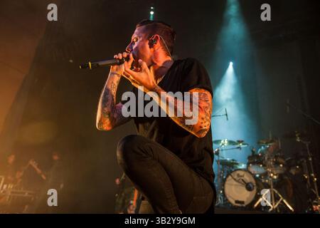28. November 2015 - San Antonio, Texas, USA - Parkway Drive tritt im Aztec Theatre in San Antonio, Tx auf (28.11.15). Foto von WINSTON MCCALL. (Bild: © Michael Mullenix via ZUMA Wire) Stockfoto