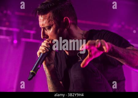 28. November 2015 - San Antonio, Texas, USA - Parkway Drive tritt im Aztec Theatre in San Antonio, Tx auf (28.11.15). Foto von WINSTON MCCALL. (Bild: © Michael Mullenix via ZUMA Wire) Stockfoto