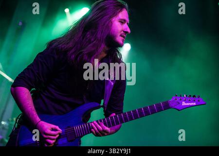 28. November 2015 - San Antonio, Texas, USA - Miss May I tritt im Aztec Theatre in San Antonio, Texas auf (28.11.15). Foto von B.J. STEAD. (Bild: © Michael Mullenix via ZUMA Wire) Stockfoto
