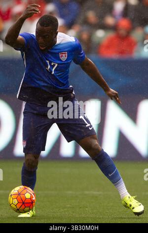 31. Januar 2016 – Carson, Kalifornien, USA S - USA F Jozy Altidore (17) im StubHub Center im Rahmen des FIFA-Freundschaftsspiels 2016 zwischen der US-Nationalmannschaft der Herren und Island. (Bild: © Brandon Parry via ZUMA Wire) Stockfoto