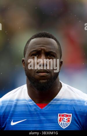 31. Januar 2016 – Carson, Kalifornien, USA S - USA F Jozy Altidore (17) während des FIFA-Freundschaftsspiels 2016 zwischen der US-Nationalmannschaft der Männer und Island im StubHub Center. (Bild: © Brandon Parry via ZUMA Wire) Stockfoto