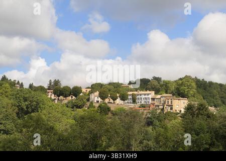 Dorf Saissac in Französisch languedoc Stockfoto