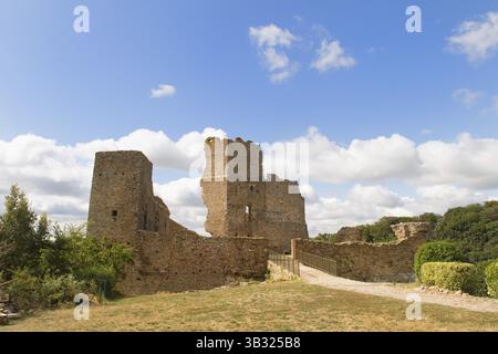 Ruine Saissac in Französisch languedoc Stockfoto