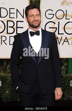 Januar 2016 - Hollywood, Kalifornien, USA - Gerard Butler (Kreditbild: © Dave LongendykeGlobe Photos via ZUMA Wire) Stockfoto