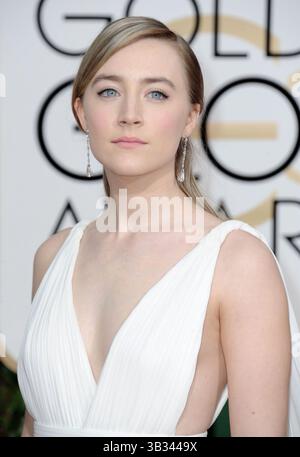 Januar 2016 - Hollywood, Kalifornien, USA - Saoirse Ronan (Foto: © Dave LongendykeGlobe Fotos via ZUMA Wire) Stockfoto