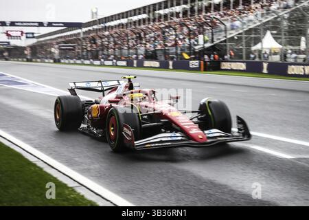 Lewis Hamilton aus Großbritannien fährt den Scuderia Ferrari HP während des Großen Preises von Australien 2025 im Albert Park in Melbourne, Australien, Ozeanien Stockfoto