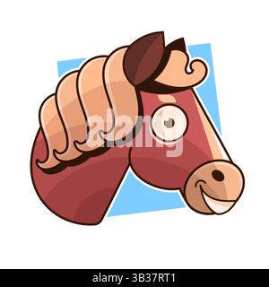 Silhouette Pferd Icon, Pferd Zeichnung, Pferd Logo, Pferd Vektor Stock Vektor