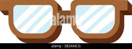 Quadratisches Brillensymbol. Vektorabbildung Stock Vektor