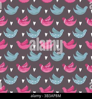 Buntes Vogelmuster Stock Vektor