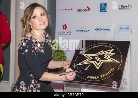 15. November 2017 – Toronto, Ontario, Kanada – Anna Paquin nimmt am 15. November 2017 am Canada's Walk of Fame im Liberty Grand in 2017 Toronto, Kanada Teil (Foto: © Angel Marchini Via ZUMA Wire) Stockfoto