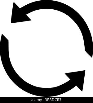 Pfeile Zykluszyklus des Rotationsschleifenprozesses Aktualisierungssymbol für Synchronisierung Stock Vektor