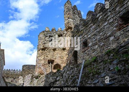 Schloss Ananuri mit Kirche der Mutter Gottes am Fluss Aragvi in der Gemeinde Dusheti in Georgien Stockfoto