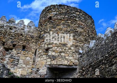 Schloss Ananuri mit Kirche der Mutter Gottes am Fluss Aragvi in der Gemeinde Dusheti in Georgien Stockfoto