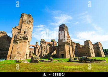 Calidarium Thermalraum im südlichen Teil der Caracalla-Bäder in Rom, Italien Stockfoto