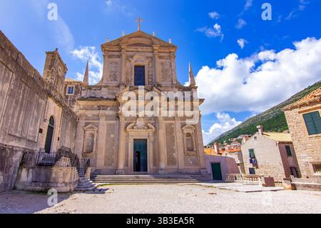 Außenansicht der Kirche St. Ignatius in Dubrovnik, Kroatien Stockfoto
