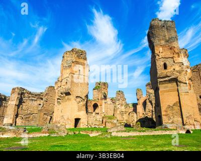 Calidarium Thermalräume im südlichen Teil der Caracalla-Thermen in Rom, Italien Stockfoto