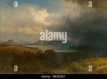 Sturm über dem Balaton, 1851. Stockfoto