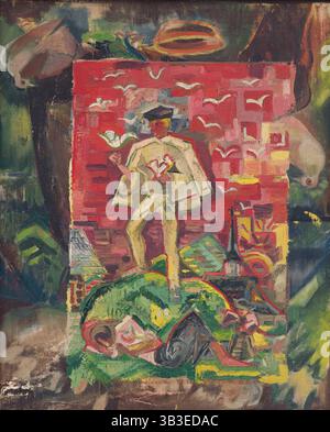 Symbolische Figur eines Mannes im Volkstracht, 1930-1935. Stockfoto