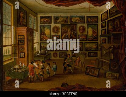 Kunstkammer, 1660-1680. Kuriositätenkabinett. Stockfoto