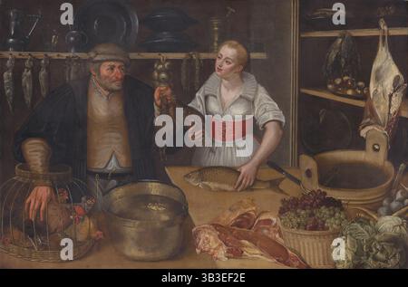 Geflügelverkäufer (Marktszene), vor 1600. Stockfoto