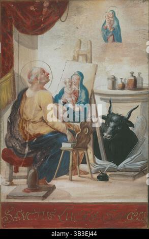 St. Lukas Gemälde die Madonna, 1700-1730. Stockfoto