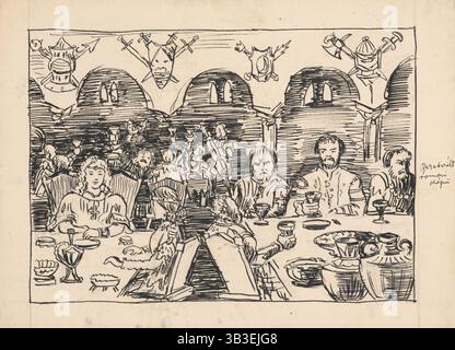 Illustration für ein Märchen, 1920-1930. Stockfoto