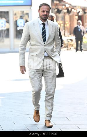 London, Großbritannien. April 2025. Jamie Theakston hat gesehen, wie sie Global Studios verlassen, Heart Radio Breakfast Show in London, Großbritannien, 29. April 2025 Credit: Robin Pope/Alamy Live News Stockfoto