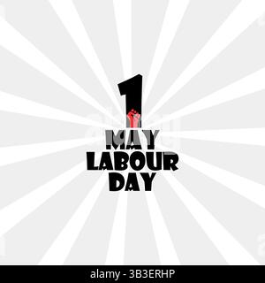 Internationaler 1. Mai Tag der Arbeit, Tag der Arbeit und der Solidarität. Happy Workers Day Stock Vektor