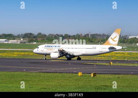 Landung in Düsseldorf Stockfoto