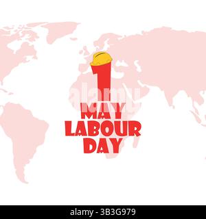 Internationaler 1. Mai Tag der Arbeit, Tag der Arbeit und der Solidarität. Happy Workers Day Stock Vektor