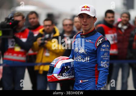 26. Februar 2018 - Barcelona, Katalonien, Spanien - 26. Februar 2018 - Circuit de Barcelona-Catalunya, Montmelo, Spanien - Formel-1-Vorsaison 2018; Pierre GASLY aus Frankreich vom Team Scuderia Toro Rosso Honda, Toro Rosso STR13. (Bild: © Eric Alonso Via ZUMA Wire) Stockfoto