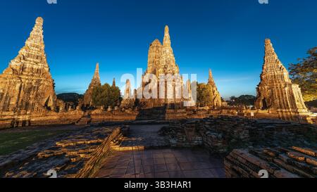 Antike Ruinen und Tempel in Ayutthaya City, Thailand Stockfoto