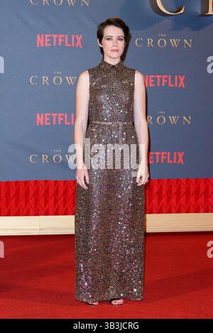 21. November 2017 – London, Vereinigtes Königreich Großbritannien und Nordirland – Claire Foy kommt am 21. November 2017 zur Weltpremiere von Staffel 2 von Netflix „The Crown“ auf dem Odeon Leicester Square in London, England (Credit Image: © Famous/Ace Pictures via ZUMA Press) Stockfoto