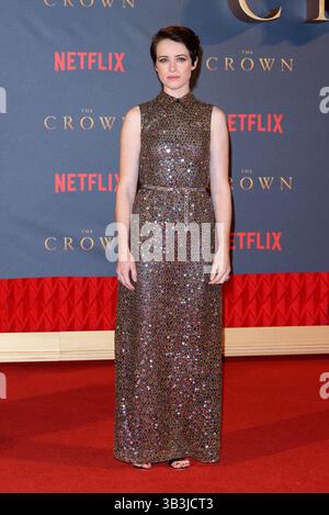 21. November 2017 – London, Vereinigtes Königreich Großbritannien und Nordirland – Claire Foy kommt am 21. November 2017 zur Weltpremiere von Staffel 2 von Netflix „The Crown“ auf dem Odeon Leicester Square in London, England (Credit Image: © Famous/Ace Pictures via ZUMA Press) Stockfoto