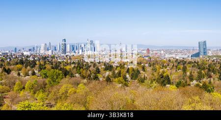 Frankfurt Skyline Hochhäuser mit Banken Panorama von oben in Frankfurt, Deutschland Frankfurt, Deutschland - 11. April 2025: Frankfurt Skyline Hochhäuser mit Banken Panorama von oben in Frankfurt, Deutschland. *** Frankfurt Skyline Wolkenkratzer mit Bankpanorama von oben in Frankfurt, Deutschland Frankfurt, Deutschland 11 April 2025 Frankfurt Skyline Wolkenkratzer mit Bankpanorama von oben in Frankfurt, Deutschland Stockfoto