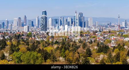 Frankfurt Skyline Hochhäuser mit Banken Panorama von oben in Frankfurt, Deutschland Frankfurt, Deutschland - 11. April 2025: Frankfurt Skyline Hochhäuser mit Banken Panorama von oben in Frankfurt, Deutschland. *** Frankfurt Skyline Wolkenkratzer mit Bankpanorama von oben in Frankfurt, Deutschland Frankfurt, Deutschland 11 April 2025 Frankfurt Skyline Wolkenkratzer mit Bankpanorama von oben in Frankfurt, Deutschland Stockfoto