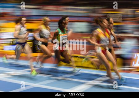 2. März 2018: Genzebe Dibaba ofÂ Äthiopien im 1500-Meter-Halbfinale bei der Leichtathletik-Weltmeisterschaft 2018 in Birmingham, England. Ulrik Pedersen/CSM(Kreditbild: &Copy; Ulrik Pedersen/CSM via ZUMA Wire) Stockfoto
