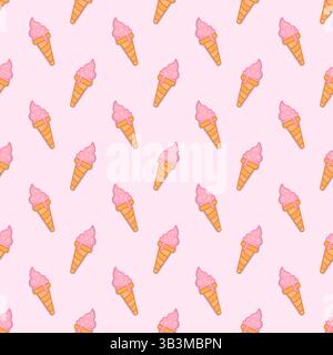 Handgezeichnetes nahtloses Muster des Eishorns Stock Vektor