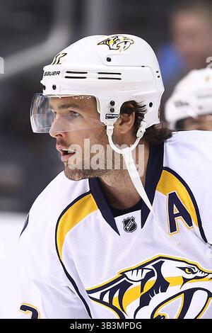 November 2011 – Los Angeles, Kalifornien, USA – in der ersten Periode, als die Los Angeles Kings die Nashville Predators im Staples Center in Los Angeles, CA. (Bild: © Joe Scarnici Via ZUMA Wire) Stockfoto