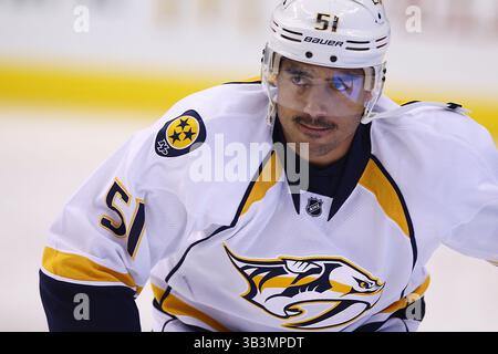 November 2011 – Los Angeles, Kalifornien, USA – in der ersten Periode, als die Los Angeles Kings die Nashville Predators im Staples Center in Los Angeles, CA. (Bild: © Joe Scarnici Via ZUMA Wire) Stockfoto