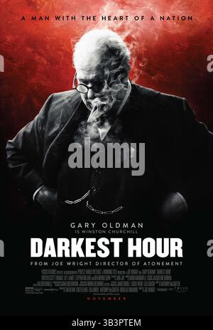 Januar 2018 - DATEI - 90. Oscar Awards Nominierungen 2018 Nominierungen - BEST PICTURE, SCHAUSPIELER IN Einer HAUPTROLLE - Gary Oldman, Darkest Hour - ERSCHEINUNGSDATUM: 22. November 2017 TITEL: Darkest Hour STUDIO: Focus Features REGISSEUR: Joe Wright MIT GARY OLDMAN als Winston Churchill Poster Art. (Credit Image: © Focus Features/Entertainment Pictures/ZUMAPRESS.com) Stockfoto