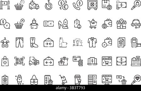 Einzelhandelssymbole einfaches Vektorsymbol. Illustration Symbol Design Vorlage für Web Mobile UI Element. Stock Vektor