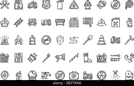 Feuerwehrsymbole einfaches Vektorsymbol. Illustration Symbol Design Vorlage für Web Mobile UI Element. Stock Vektor