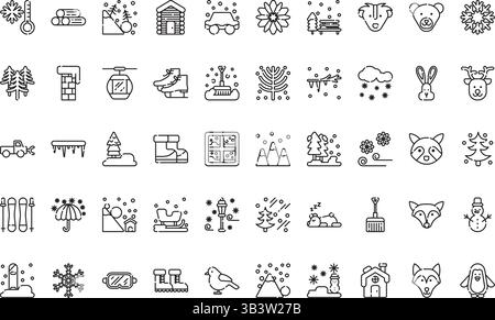 Winter Natur Icons einfaches Vektorsymbol. Illustration Symbol Design Vorlage für Web Mobile UI Element. Stock Vektor