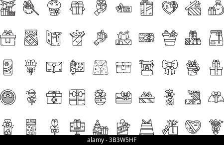 Geschenksymbole einfaches Vektorsymbol. Illustration Symbol Design Vorlage für Web Mobile UI Element. Stock Vektor